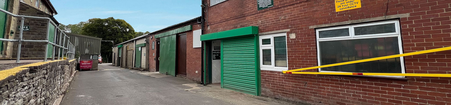 An image of the outside of one of the units in Hoyle Mill.