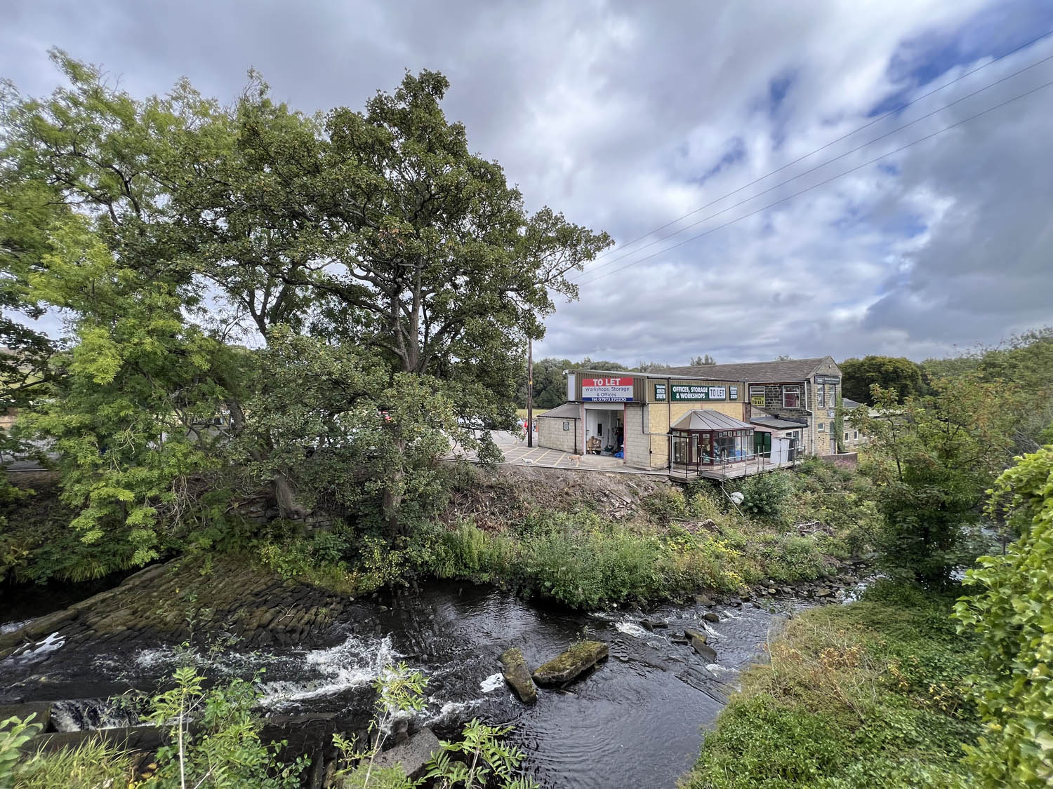 An image of the river next to our units.