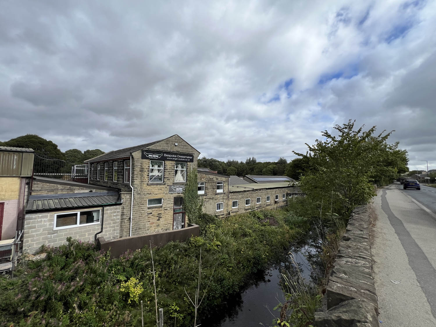 A road side view of the units.